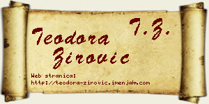 Teodora Žirović vizit kartica